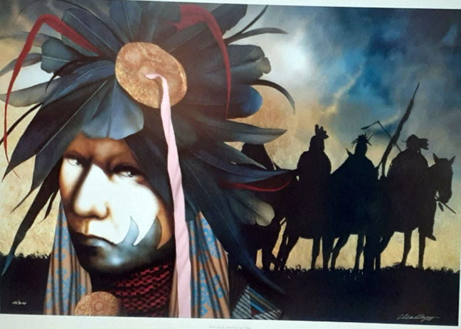 JD Challenger - All Over the Sky Voices Sacred Voices Are Calling - Limited Edition Lithograph 