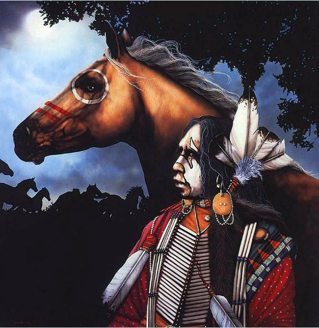 JD Challenger - Horse Spirit at Night - Limited Edition Lithograph 