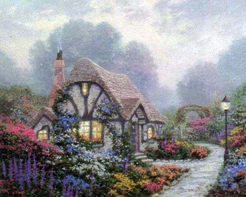Thomas Kinkade - Chandler's Cottage - Limited Edition Offset Lithograph on Canvas