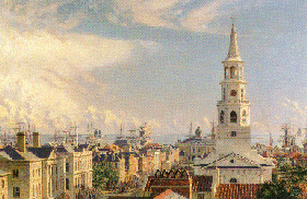 John Stobart - Charleston Over the Rooftops in 1870 - Limited Edition Lithograph