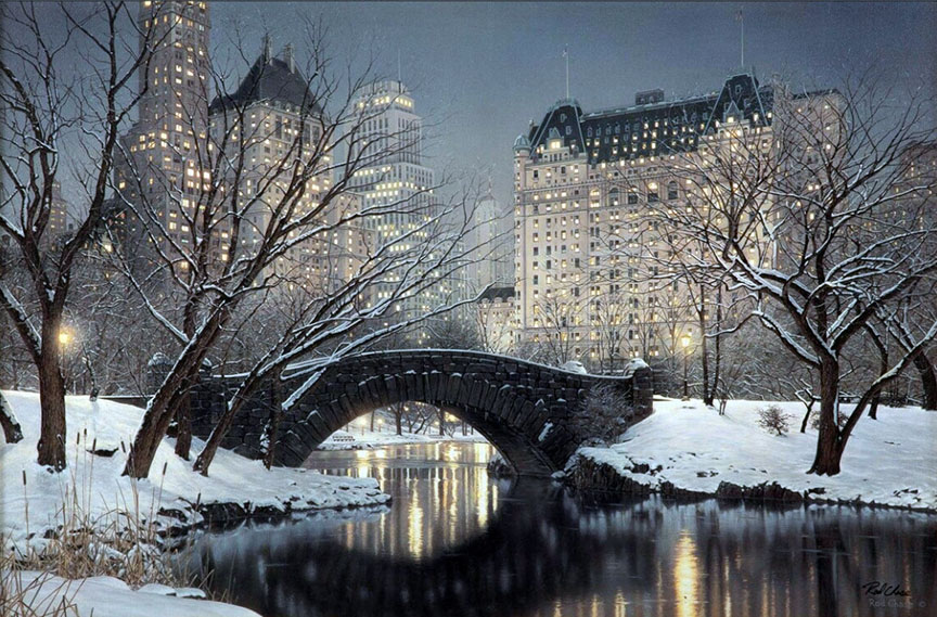Rod Chase - Twilight in Central Park - Limited Edition Lithograph