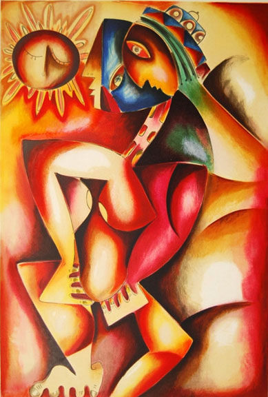 Alexandra Nechita - Cheerful New Friend - Limited Edition Lithograph