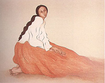 RC Gorman - Chela, State II - Limited Edition Lithograph