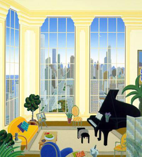 Thomas McKnight - Chicago Penthouse - Limited Edition Serigraph