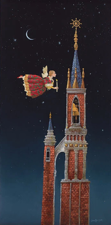 James Christensen - Christmas Bells - Limited Edition Giclee on Canvas