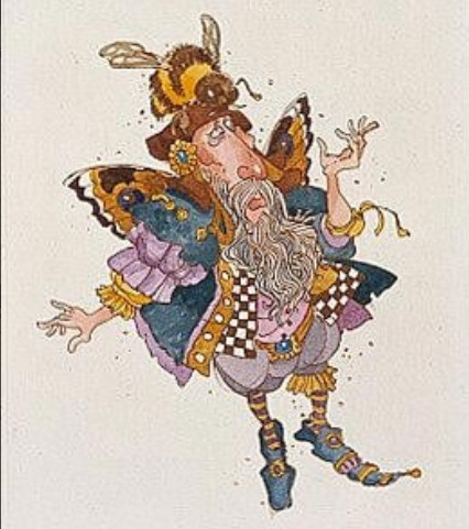 James Christensen - Faerie Bee in Bonnet - Limited Edition Etching