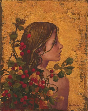 James Christensen - Portrait with Red Berries - Limited Edition Lithograph