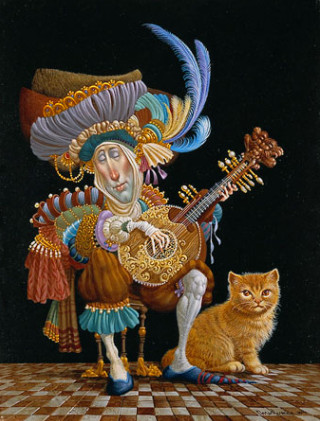 James Christensen - Serenade for an Orange Cat - Limited Edition Lithograph
