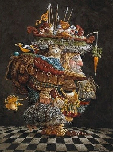 James Christensen - The Burden of the Responsible Man - Limited Edition Giclee on Canvas