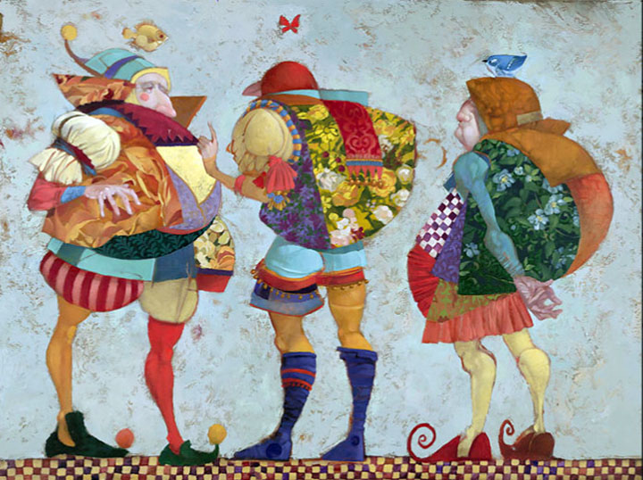 James Christensen - Three Clowns - Limited Edition Giclee on Canvas