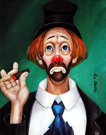 Red Skelton - Cigar Clown - Limited Edition Canvas Transfer