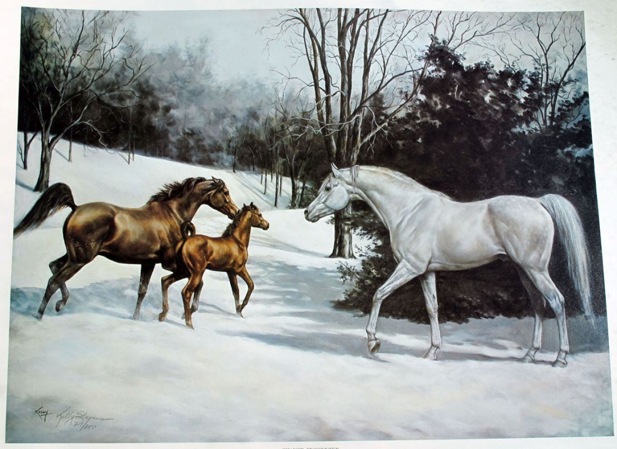 Herndon Fine Art offers authenticated Mary "Kelly" Stevens fine art, including rare hand-signed limited edition lithographs, equine sporting masterworks, and romantic Thoroughbred paintings.