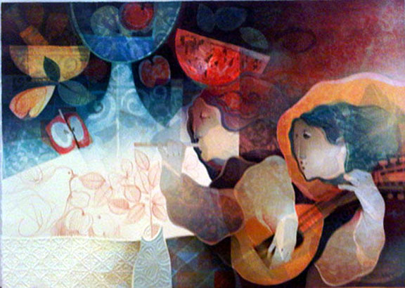Sunol Alvar - Concierto Sobre Mesa - Limited Edition Lithograph