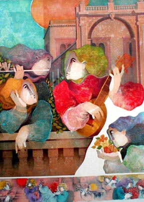 Sunol Alvar - Concierto Suite, En Las Horas Del Dia - Limited Edition Lithograph