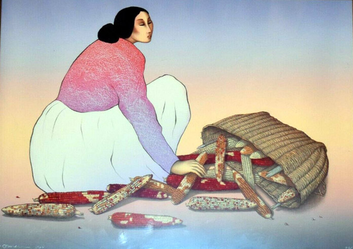 RC Gorman - Corn Woman - Limited Edition Lithograph
