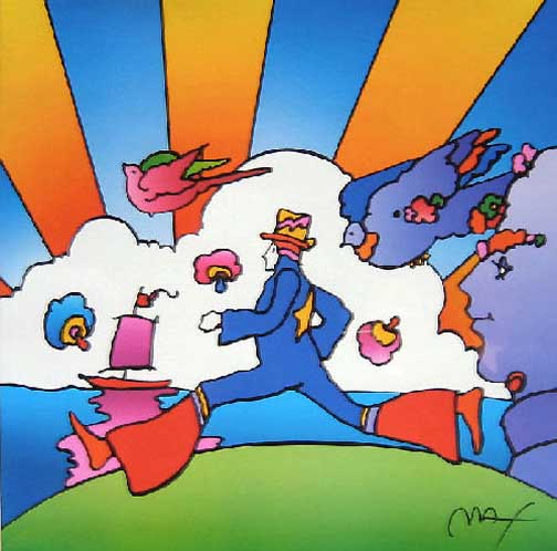 Peter Max - Cosmic Runner - Limited Edition Lithograph