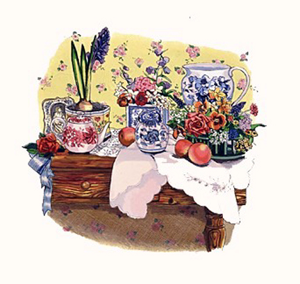 Susan Rios - The Gardener's Table - Limited Edition Serigraph