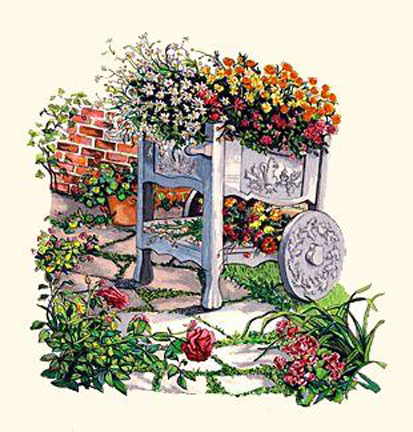 Susan Rios - The Side Garden - Limited Edition Serigraph