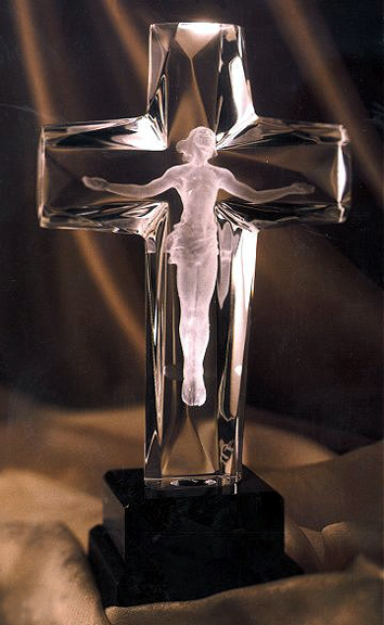 Frederick Hart - Cross of the Millennium, State I - Limited Edition Lucite Sculpture