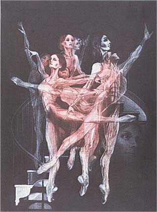 GH Rothe - Dance on the Stairs - Limited Edition Mezzotint