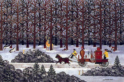 Jane Wooster Scott - Dashing Through the Snow - Limited Edition Lithograph