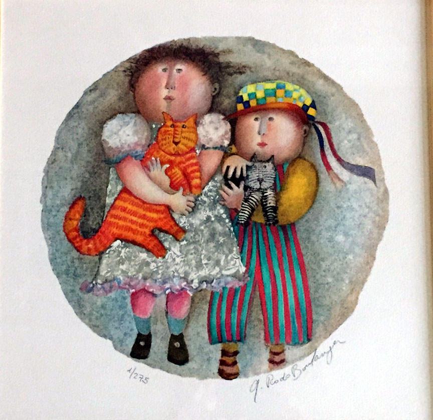 Graciela Rodo Boulanger - Deux Chats - Limited Edition Lithograph