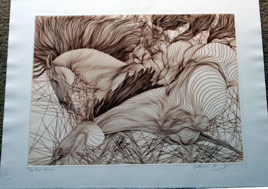 Guillaume Azoulay - Deux Chevoux - Limited Edition Etching