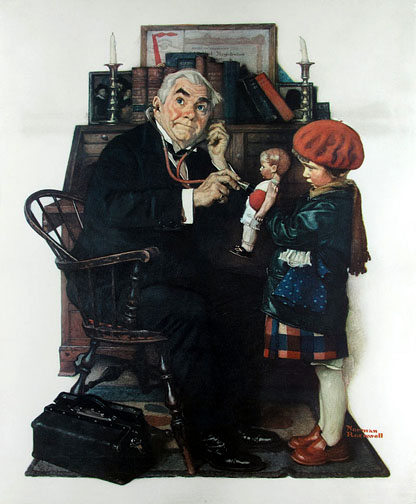 Norman Rockwell - Doctor and the Doll - Limited Edition Collotype