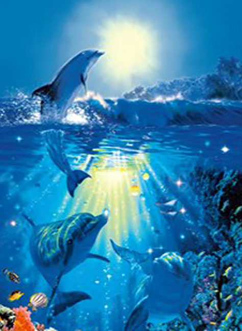 Christian Lassen - Dolphins in the Sun - Limited Edition Lithograph