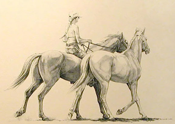 Bev Doolittle - Bare Back - Limited Edition Stone Lithograph