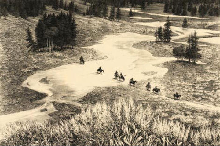 Bev Doolittle - Shoshone Crossing - Limited Edition Stone Lithograph