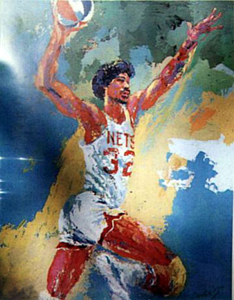 Leroy Neiman - Dr. J - Limited Edition Offset Lithograph