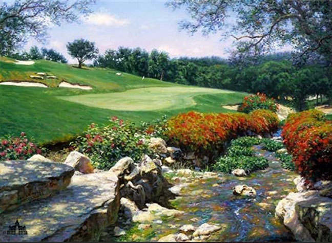 Larry Dyke - 12th at La Cantera - Limited Edition Lithograph 