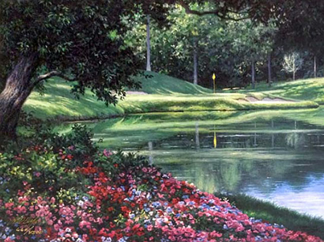 Larry Dyke - 12th at Muirfield - Limited Edition Lithograph 