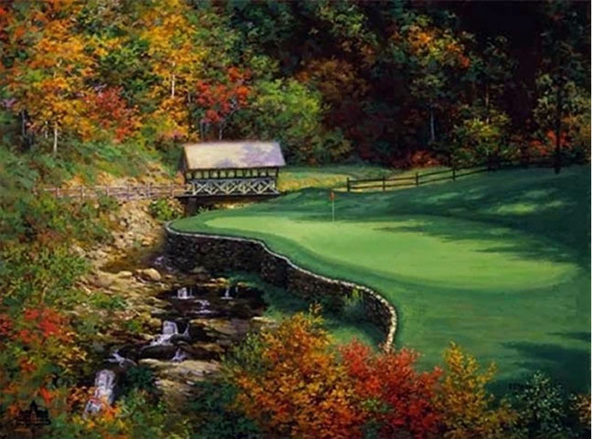 Larry Dyke - 13th at Atlanta Athletic Club - Limited Edition Lithograph 