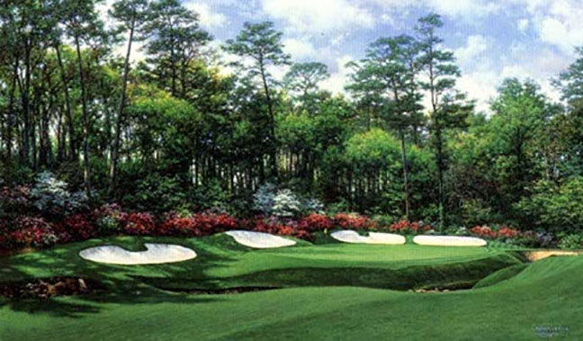Larry Dyke - 13th at Augusta - Limited Edition Lithograph 