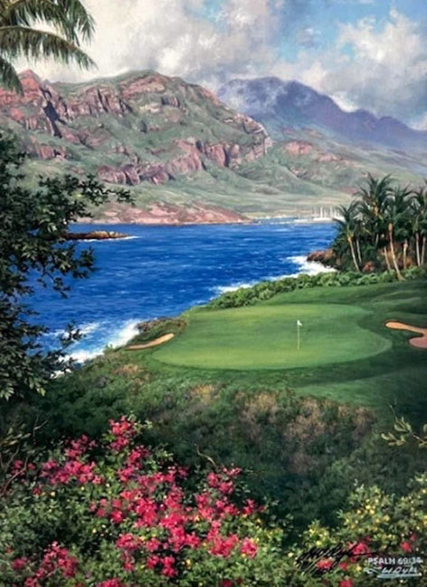 Larry Dyke - 13th at Kauai Lagoons - Limited Edition Lithograph 