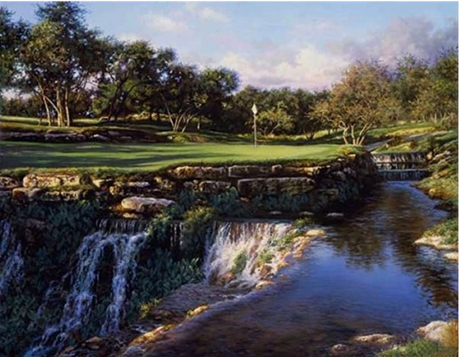 Larry Dyke - 16th at Barton Creek - Limited Edition Lithograph 