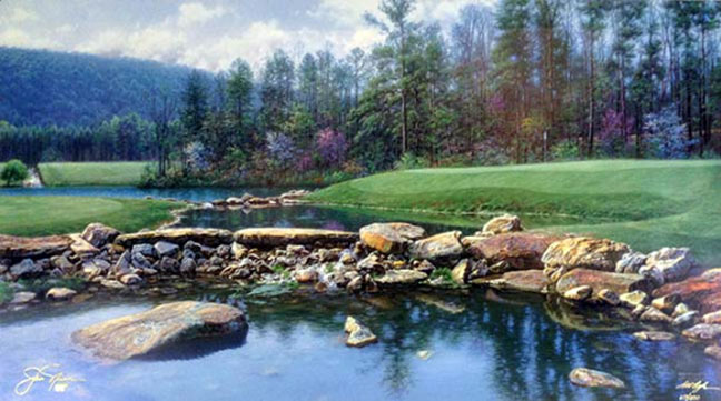 Larry Dyke - 17th at Shoal Creek - Limited Edition Lithograph 