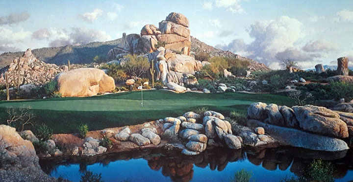 Larry Dyke - 1st at Boulders - Limited Edition Lithograph 
