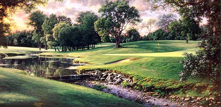 Larry Dyke - 3rd at Muirfield - Limited Edition Lithograph 