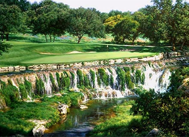 Larry Dyke - 7th at Hills Lakeway - Limited Edition Lithograph 