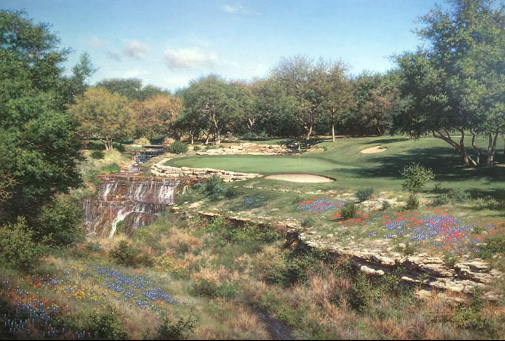 Larry Dyke - 9th at Barton Creek - Limited Edition Lithograph 