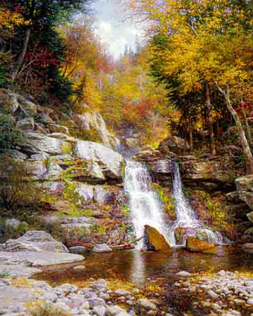 Larry Dyke - Crystal Cascades - Limited Edition Lithograph