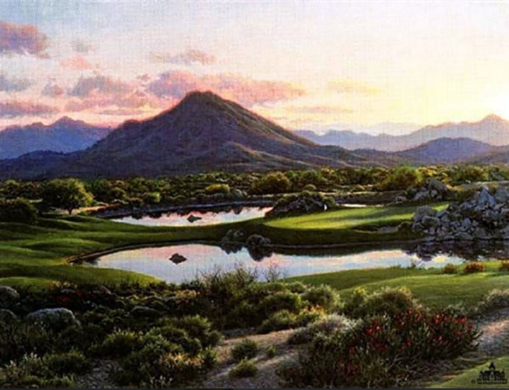 Larry Dyke - Desert Mountain - Limited Edition Lithograph