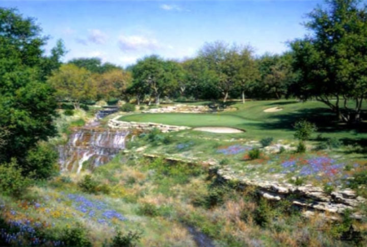 Larry Dyke - Spring Day at the 9th - Limited Edition Lithograph