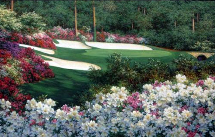 Larry Dyke - Springtime at Augusta's 13th - Limited Edition Serigraph
