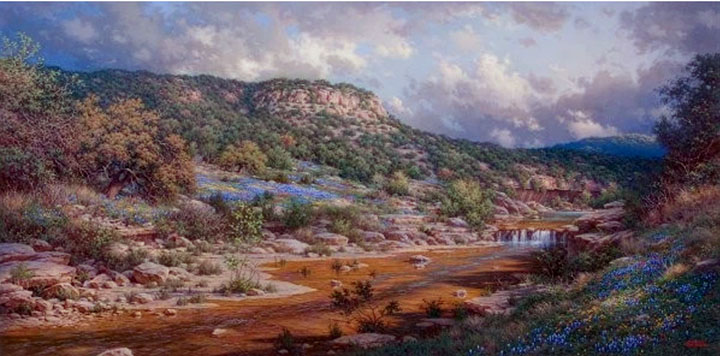 Larry Dyke - Storm Clouds over Sabi - Limited Edition Giclee on Canvas