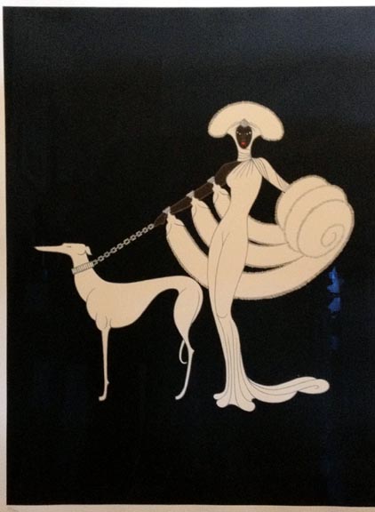  Erte - Ebony and White - Limited Edition Serigraph