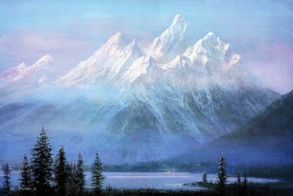 Peter Ellenshaw - Teton Twilight - Limited Edition Lithograph